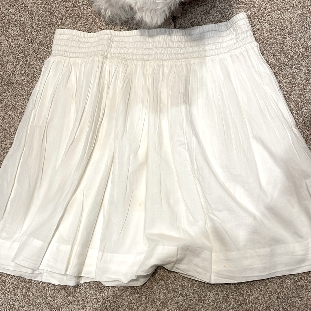 Banana Republic- Cotton Skirt, White Size 10